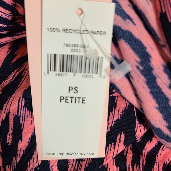 Banana Republic Pink Geometric Print Mini Dress Small Petite NWT - Picture 9 of 9